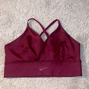 Nike chrome red sports bra